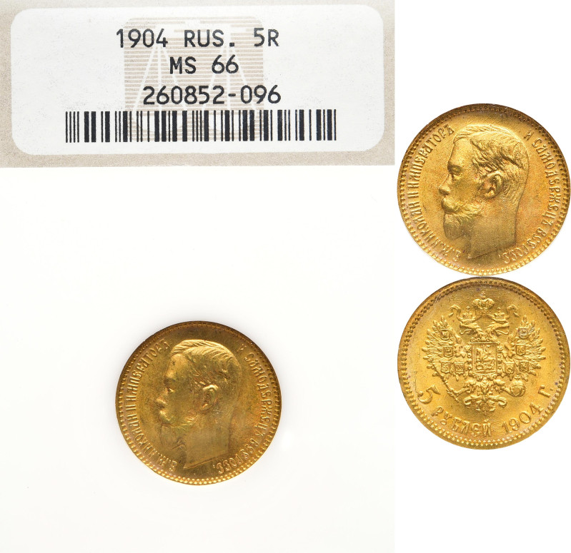 RUSSLAND GROSSFUERSTENTUM / KAISERREICH
Nikolaus II., 1894 - 1917. 5 Rubel 1904...