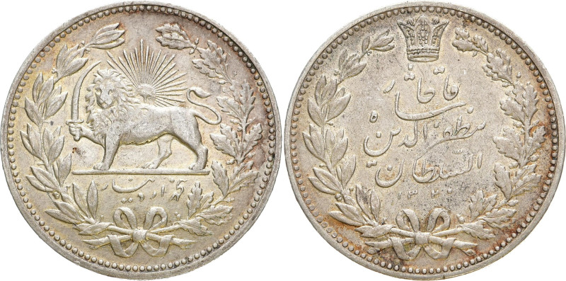 IRAN
Muzaffar al-Din Shah, 1313 - 1324 a.H. (1896 - 1907). 5000 Dinars (5 Kran)...