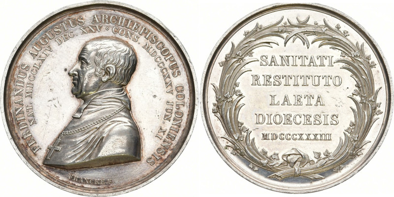 KÖLN, Erzbistum
Ferdinand August, 1824 - 1835. Silbermedaille 1833, von F. Fran...