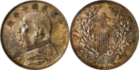 (t) CHINA. Dollar, Year 10 (1921). PCGS MS-63.
L&M-79; K-66; KM-Y-329.6; WS-0183-14. Variety with T-like stroke in "nien". An handsomely toned Choice...