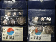 KOREA, SOUTH. Proof Set (6 Pieces), 1970. AVERAGE GRADE: PROOF.
KM-PS3. ASW: 3.7771 oz. With original case of issue. All have sharp frosty devices wi...