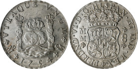 MEXICO. 8 Reales, 1754-Mo MM. Mexico City Mint. Ferdinand VI. PCGS MS-62.
KM-104.2; Cal-487. A stellar example of the type that features the imperial...
