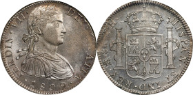 MEXICO. 8 Reales, 1809-Mo TH. Mexico City Mint. Ferdinand VII. NGC MS-62.
KM-110; Cal-1308; Yonaka-M8-109. Imaginary bust type. This nearly Choice cr...