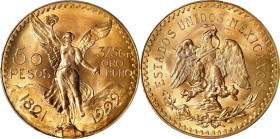 MEXICO. 50 Peso, 1929. Mexico City Mint. PCGS MS-65.
Fr-172; KM-481. A stunning Gem that radiates with brilliant luster. With a golden-orange toning ...