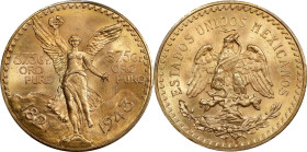 MEXICO. 50 Pesos, 1943. Mexico City Mint. PCGS MS-66.
Fr-173; KM-482. One-year type without denomination. An example with full glimmering luster and ...