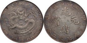 (t) CHINA. Kiangnan. 7 Mace 2 Candareens (Dollar), CD (1904)-HAH CH. Nanking Mint. Kuang-hsu (Guangxu). PCGS EF-45.
L&M-259; K-103; KM-Y-145A.15; WS-...