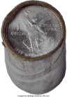 Estados Unidos 20-Piece silver Onza (1 oz) Roll 1989 UNC, Mexico City mint, KM494.1. Unsealed roll. HID09801242017 © 2022 Heritage Auctions | All Righ...