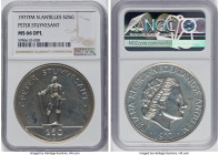 Juliana silver "Peter Stuyvesant" 25 Gulden 1977-FM MS66 Deep Prooflike NGC, Franklin mint, KM17. HID09801242017 © 2022 Heritage Auctions | All Rights...