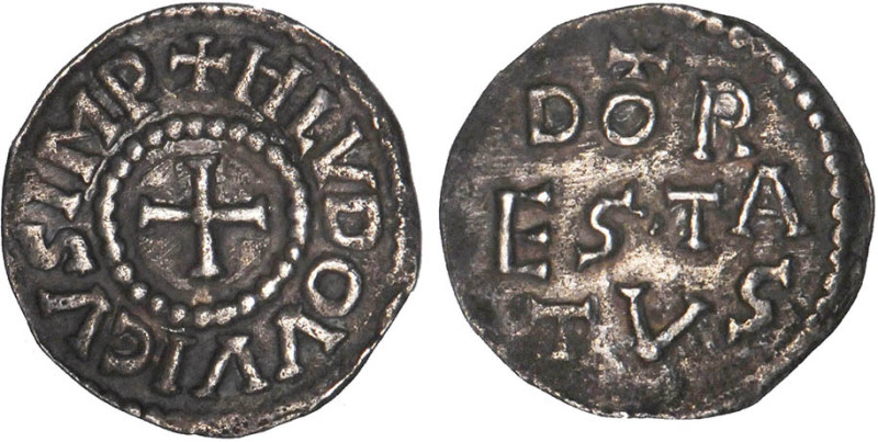 LOUIS le pieux ou le débonnaire (814-840)
Dorestad : Denier, var. sans globules...