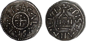 CHARLES le chauve (840-877)
Type XPISTIANA RELIGIO : Denier au temple, var. "CALVS REX"
 - SUP 55 (SUP)
Rare !


PR 1063, MG 1159, DE 1189
 - A...