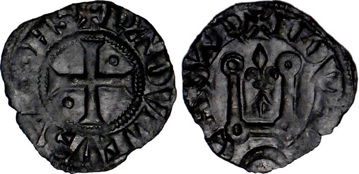 ORLÉANAIS
Vicomté de Châteaudun, Raoul de Clermont (1264 ?-1302) : Obole d'arge...