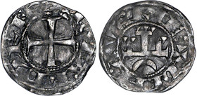NAVARRE, royaume
Thibaut II, V de Champagne (1253-1270) : Denier d'argent
 - TTB 35 (TTB)
Très Rare !!


B 558, DF 1351, P 71-5
 - ARGENT - 1,0...