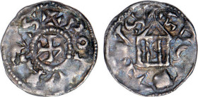 LYONNAIS
Rois de Bourgogne, Rodolphe III (993-1032) : Obole d'argent
 - TTB 35 (TTB)
Très Rare !!


B 1124, DF 2529, P 112-17
 - ARGENT - 0,55g...