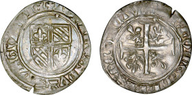 BOURGOGNE
Duchy, John the Fearless (1404-1419): Silver blanc
 - TTB 40 (TTB+)
Points 1er : Auxonne, léger éclat


B 1224, P 133-5
AUXONNE - ARG...