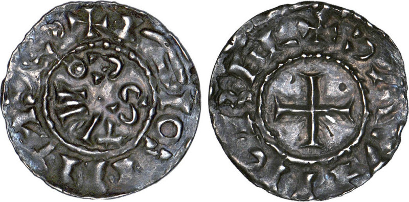 FRANCHE-COMTÉ
Comté de Scodingue, anonymes : Denier d'argent
 - TTB 45 (TTB++)...