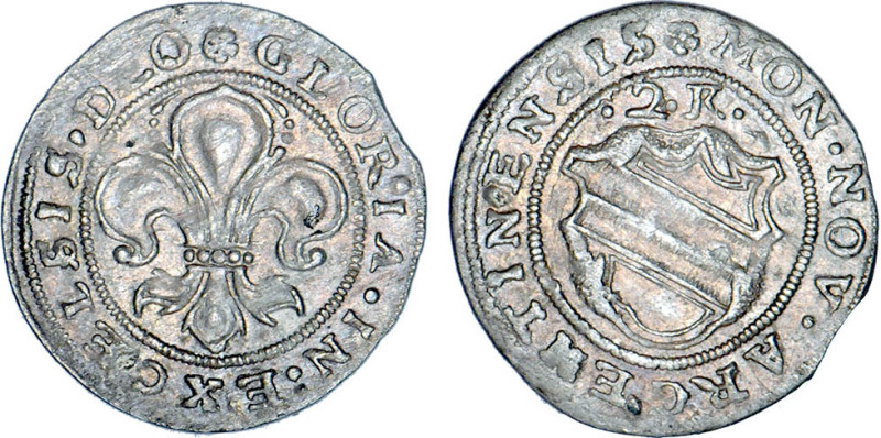 ALSACE
Strasbourg, monnaies municipales : 2. K. (2 kreuzer), Vierer de billon (...