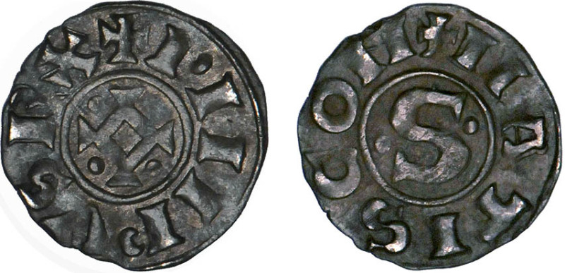 PHILIPPE Ier (1060-1108)
Mâcon : Denier, 2e type
 - TTB 45 (TTB++)
Rare surto...