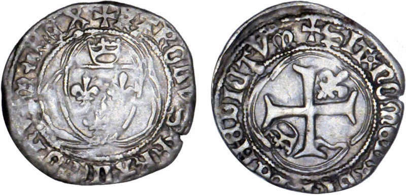 CHARLES VII le Victorieux, 2e période (1436-1461)
Petit blanc à la couronne, 4e...