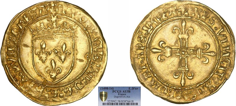 LOUIS XII le Père du peuple (1498-1514)
Écu d'or au soleil de Provence, 3e type...