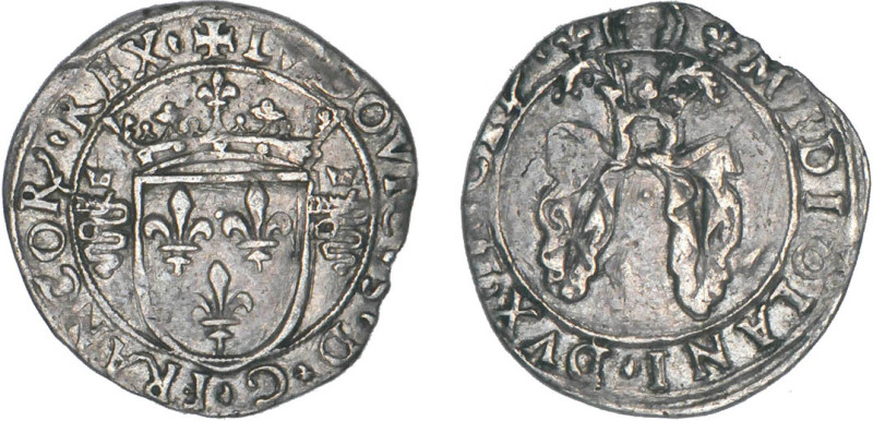 LOUIS XII pour l'Italie (1498-1512)
MILAN (1499-1512), Gros royal de 3 sous, di...
