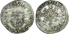 HENRI II (1547-1559)
Douzain du Dauphiné aux croissants, 2e type (dauphins couronnés)
1552 z - TTB 30 (TTB-)
Assez Rare !


D 1001
 - BILLON - ...