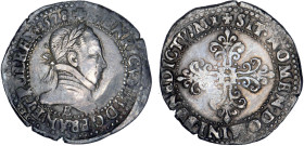 HENRI III (1574-1589)
Franc au col plat
1578 E - TTB 35 (TTB)
Tours - Rare !


D 1130
TOURS - ARGENT - 14,06g
 -------------------------------...