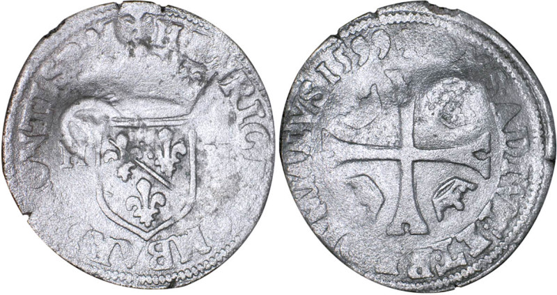 LOUIS XIII le Juste (1610-1643)
15 deniers (douzain contremarqué) au lis
1599 ...