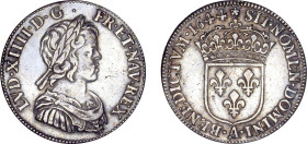 LOUIS XIV le Grand (1643-1715)
1/4 d'écu blanc à la mèche courte
1644 A * - TTB 40 (TTB+)
légèrement nettoyé


DR 272, D 1463, GR 139, KM# 161
...