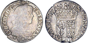 LOUIS XIV le Grand (1643-1715)
1/12 d'écu de Navarre à la mèche longue
1654 *V* - TB 25 (TB++)
Très Rare !!


DR 284, D 1476, GR 113, KM# 181
S...