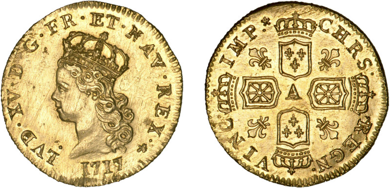 LOUIS XV le Bien aimé (1715-1774)
1/2 louis d'or de Noailles
1717 A - SPL 61 (...