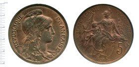 5 CENTIMES
5 CENTIMES type Dupuis
1897 - SPL 60 (SUP+)
pré-série - Très Rare !!


G 165, F 119, KM# 842
 - BRONZE - 5,04g
 -------------------...