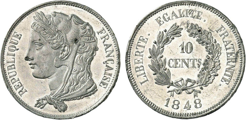 DECIME, 10 CENTIMES
10 CENTIMES, 2e concours de Gayrard
1848 - SPL 62 (SUP++)...