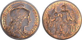 DÉCIME, 10 CENTIMES
10 CENTIMES épreuve définitive de Dupuis (1897)
 - SPL 63 (SUP++)
En bronze sans le mot ESSAI, Rare !


G 276
 - BRONZE - 9...