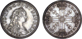 1/4 FRANC, 25 CENTIMES
25 CENTIMES (module de) au type du petit Louis d'argent de Louis XV - 1881
1720 - SPL 62 (SUP++)
Argent - Très Rare !!


...