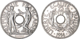 1/4 FRANC, 25 CENTIMES
25 CENTIMES ESSAI de Delpech
1914 a) - FDC 64 (FDC)
24 mm - Rare !


G 371
 - NICKEL - 5,10g
 -------------------------...