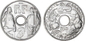 1/4 FRANC, 25 CENTIMES
25 CENTIMES ESSAI de Prouve
1913 - SPL 62 (SUP++)
24 mm - Rare !


G 377
 - NICKEL - 5,06g
 ---------------------------...