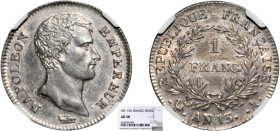1 FRANC
1 FRANC Napoléon empereur, tête nue (calendrier révolutionnaire)
AN13 A - SUP 59 (SUP)
NGC AU58


G 443, F 201, KM# 656
PARIS - ARGENT ...