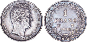 1 FRANC
1 FRANC Louis-Philippe I, tête nue
1831 W - TTB 40 (TTB+)
Assez Rare !


G 452, F 209, KM# 742
LILLE - ARGENT - 
 --------------------...