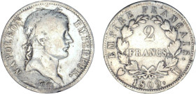 2 FRANCS
2 FRANCS au revers Empire Français
1809 U - TB 25 (TB++)
Rarissime !!!


G 501, F 255, KM# 693
TURIN - ARGENT - 9,82g
 --------------...