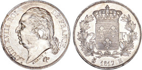 2 FRANCS
2 F, Louis XVIII
1817 H - TTB 45 (TTB++)
Très Rare !! - légères griffures


G 513, F 257, KM# 710
LA ROCHELLE - ARGENT - 9,98g
 -----...
