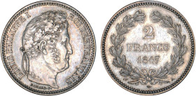 2 FRANCS
2 FRANCS Louis-Philippe I
1847 A - SUP 59 (SUP)



G 520, F 260, KM# 743
PARIS - ARGENT - 
 ----------------------------------------...