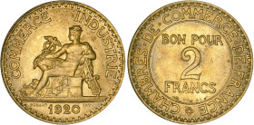 2 FRANCS
2 FRANCS Chambres de commerce
1920 - SPL 60 (SUP+)
Assez Rare !


G 533, F 267, KM# 877
 - CUPRO-ALUMINIUM - 
 ----------------------...