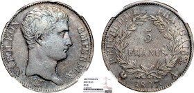 5 FRANCS
5 FRANCS type transitoire
1807 A - TTB 40 (TTB+)
Rarissime !!! - NGC XF40


G 582, F 305, KM# 685
PARIS - ARGENT - 
 ----------------...