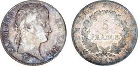 5 FRANCS
5 FRANCS au revers Empire Français
1813 U - TTB 30 (TTB-)
Très Rare !!


G 584, F 307, KM# 694
TURIN - ARGENT - 24,85g
 -------------...
