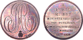 5 FRANCS
5 FRANCS (module de) Mr Roy, var. en bronze
1820 - SUP 58 (SUP)
Très Rare !! - infime coup tranche


VG 2526v, M 795a
 - BRONZE - 22,8...