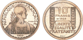 10 FRANCS
10 FRANCS ESSAI de Turin (26 mm)
1939 - FDC 64 (FDC)
Très Rare !! - 7,16g


G 803, GEM 174
 - CUPRO-NICKEL - 7,16g
 ----------------...