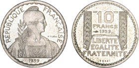 10 FRANCS
10 FRANCS ESSAI de Turin (20,3 mm)
1939 - SPL 62 (SUP++)
Très Rare !! - 3,92g


G 804v, GEM 174
 - CUPRO-NICKEL - 3,92g
 -----------...