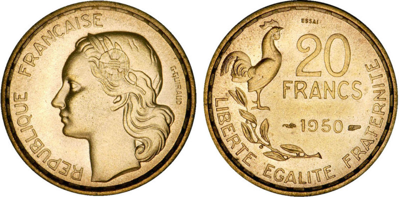 20 FRANCS
20 FRANCS type G. Guiraud
1950 - FDC 64 (FDC)
ESSAI - Assez Rare !...