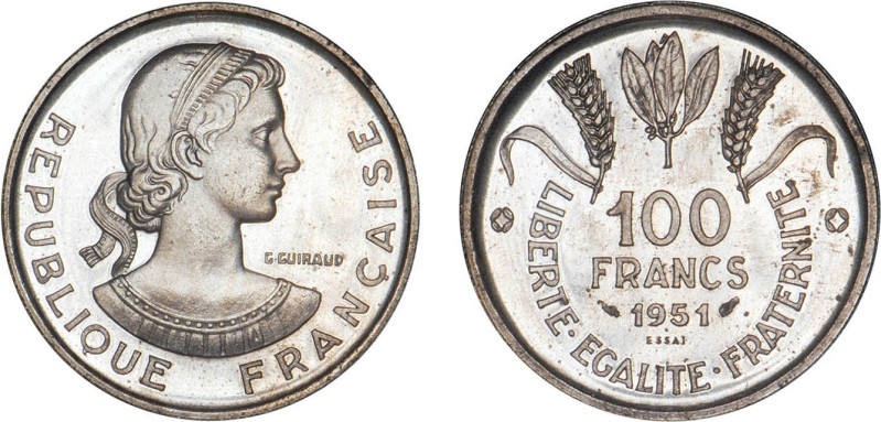 100 FRANCS
100 FRANCS projet de Guiraud
1951 - FDC 64 (FDC)
ESSAI - Très Rare...