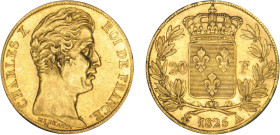 20 FRANCS OR
20 FRANCS or, Charles X
1825 A - SUP 50 (SUP-)



G 1029, F 520-21, KM# 726, Fr# 549-52
PARIS - OR - 6,42g
 ---------------------...